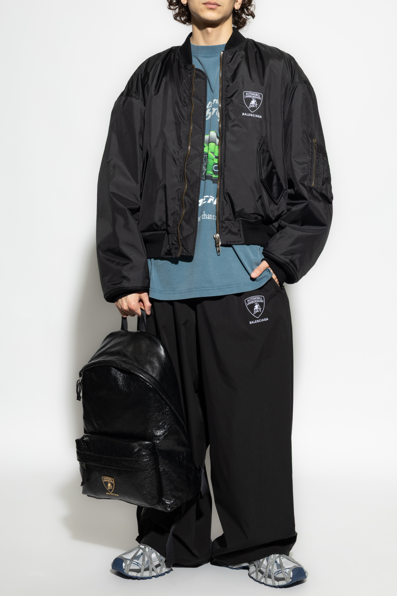 BALENCIAGA ブラックベルベットジャケット 36 Balenciaga BB Sprayed Large Fit Jacket | Saks Fifth Avenue